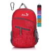 Outlander Ultra Lightweight Packable Water Resistant Travel Hiking Backpack red