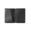 Leatherology Black Onyx Standard Passport Cover open