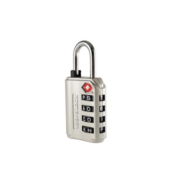Wordlock LL 203 BK 4 Dial TSA Approved Luggage Lock silver profile
