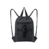 BeeGreen Black Drawstring Backpack Bag